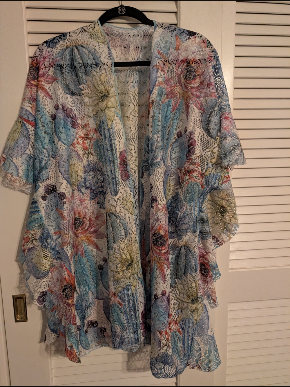 Floral Lace Kimono Cover-Up in Pastel